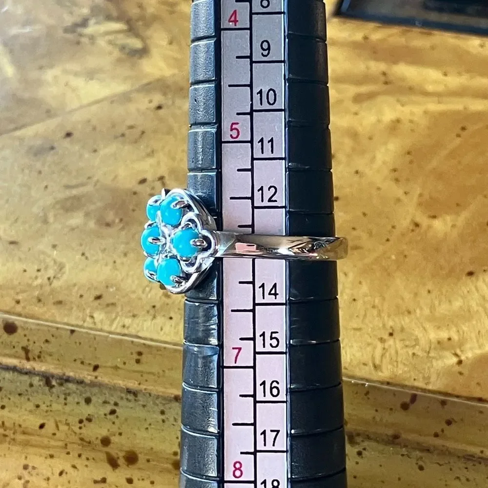 Sleeping Beauty Turquoise Sterling Silver Ring Size 6